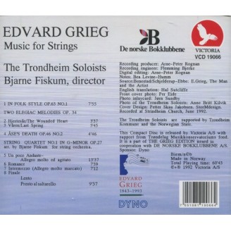 GRIEG - Fiskum - Deux mélodies élégiaques op.34