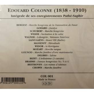 Edouard Colonne - Intégrale des enregistrements Pathé-Saphir (c. 1906)
