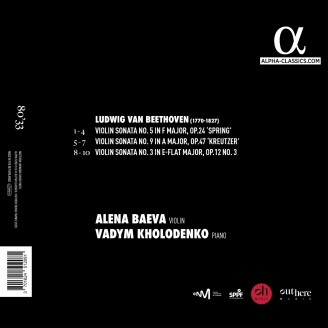 BEETHOVEN - Alena Baeva & Vadym Kholodenko - Sonates pour violon et piano n° 3, 5 & 9