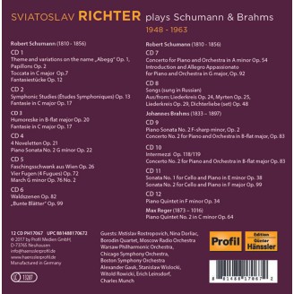 Sviatoslav Richter plays Schumann & Brahms
