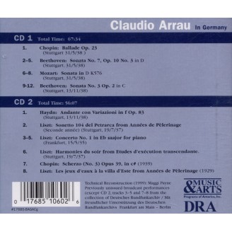 Claudio Arrau in Germany