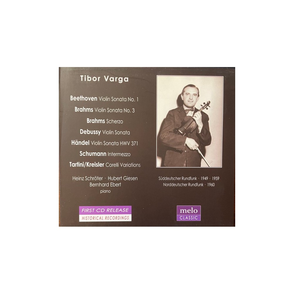 Tibor Varga - Violin Recitals 1949-1960