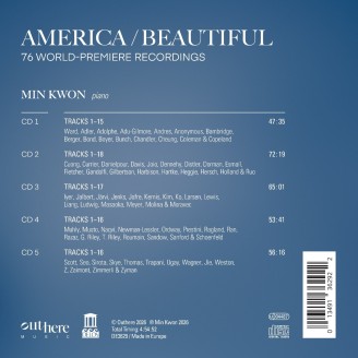 Min Kwon - America Beautiful, 76 world-premiere recordings