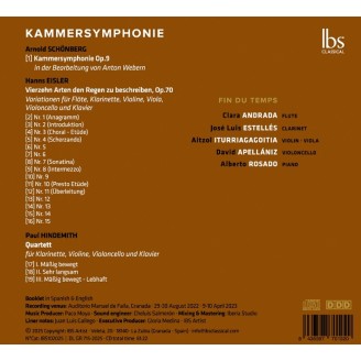 SCHÖNBERG - Fin du temps - Kammersymphonie op. 9