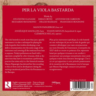 Manon Papasergio - Per La Viola Bastarda
