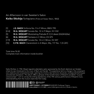 MOZART - Keiko Shichijo - An Afternoon in van Swieten's Salon