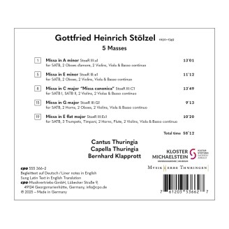 STÖLZEL - Bernhard Klapprott - 5 Masses