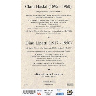 Hommage à Clara Haskil et Dinu Lipatti