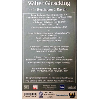 Walter Gieseking, de Beethoven à Ravel (inédits)