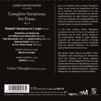 BEETHOVEN - Cédric Tiberghien - Complete Variations for piano vol. 3