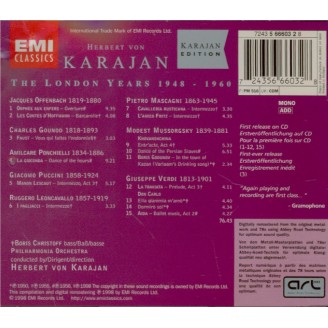 Herbert von Karajan - Arias, ouvertures et intermezzi