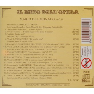 Mario Del Monaco : Il mito del opera vol.2