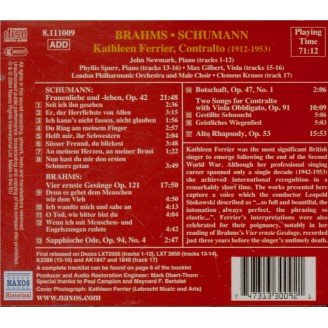 SCHUMANN - Ferrier - Frauenliebe und -Leben (L'amour et la vie d'une fem