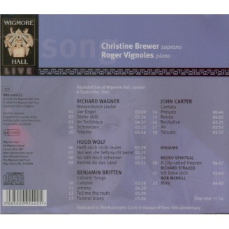 WAGNER - Brewer - Wesendonck-Lieder, pour voix et piano WWV.91a