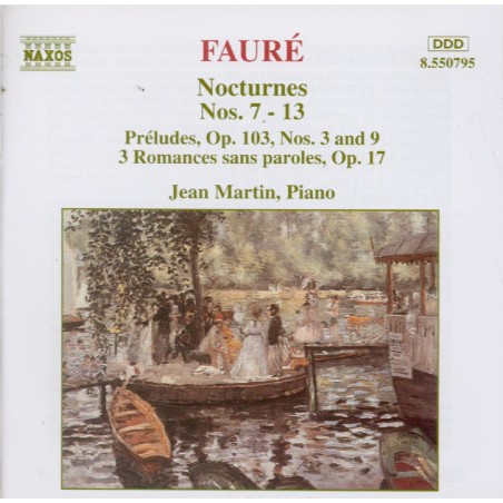 FAURE - Martin - Trois romances sans paroles pour piano op.17