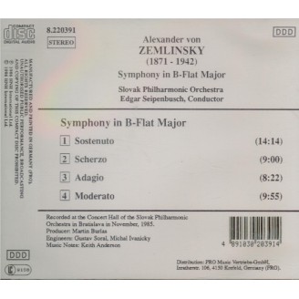 ZEMLINSKY - Seipenbusch - Symphonie n°2 en si bémol