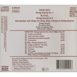 DEBUSSY - Kodaly Quartet - Quatuor à cordes op.10 L.85
