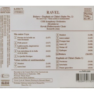 RAVEL - Jean - Ma mère l'oye, musique de ballet pour orchestre