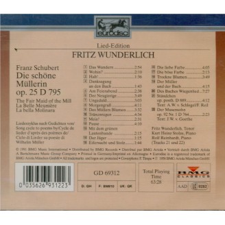 SCHUBERT - Wunderlich - Die schöne Müllerin (La belle meunière) (Müller)