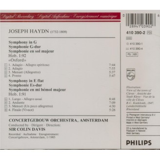 HAYDN - Davis - Symphonie n°92 en sol majeur Hob.I:92 'Oxford'