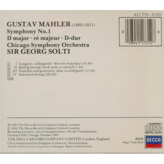 MAHLER - Solti - Symphonie n°1 'Titan'