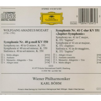 MOZART - Böhm - Symphonie n°40 en sol mineur K.550