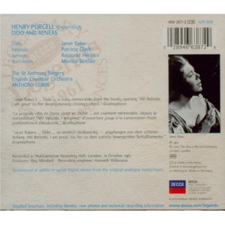 PURCELL - Lewis - Dido and Aeneas (Didon et Énée), opéra Z.626..
