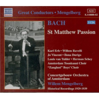 BACH - Mengelberg - Passion selon St Matthieu (Matthäus-Passion), pour s..
