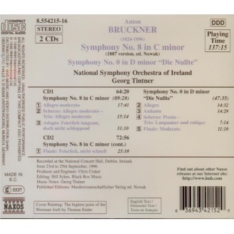 BRUCKNER - Tintner - Symphonie n°8 en ut mineur WAB 108..