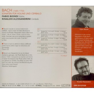 BACH - Biondi - Sonate pour violon et clavier n°1 en si mineur BWV.1014..