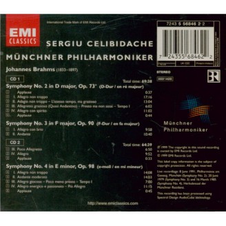 BRAHMS - Celibidache - Symphonie n°2 pour orchestre en ré majeur op.73..