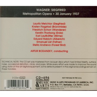 WAGNER - Bodansky - Siegfried WWV.86c (Live MET 30 - 01 - 1937) Live MET 30 - 01 - 1937..