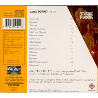 DUPHLY - Brosse - Pièces de clavecin..