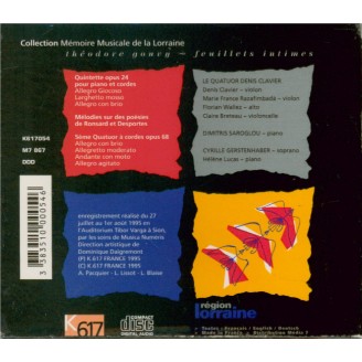 Feuillets intimes (1er enregistrement mondial)..