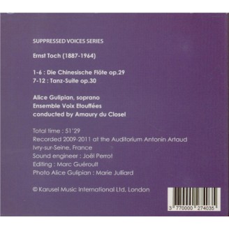 TOCH - Du Closel - Die chinesische Flöte op.29..