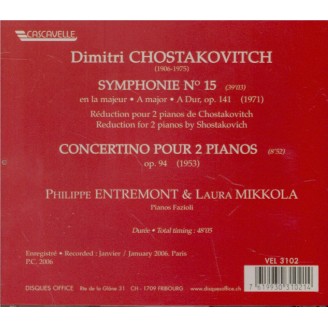 CHOSTAKOVITCH - Entremont - Concertino pour 2 pianos op.94..