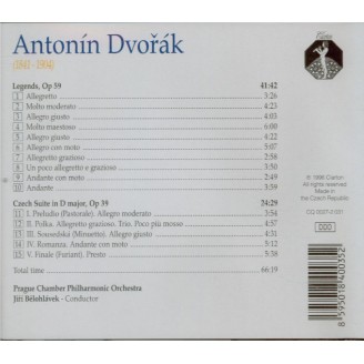 DVORAK - Belohlavek - Suite tchèque, pour orchestre en ré majeur op.39 B..