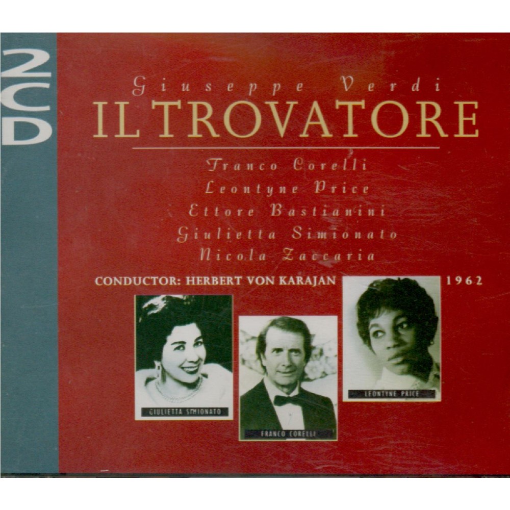VERDI - Karajan - Il trovatore, opéra en quatre actes (version originale live Salzburg 31 - 7 - 1962..
