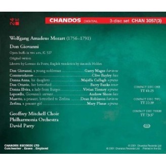MOZART - Parry - Don Giovanni (Don Juan), dramma giocoso en deux actes K chanté en anglais - sung in english