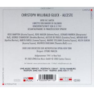 GLUCK - Panizza - Alceste