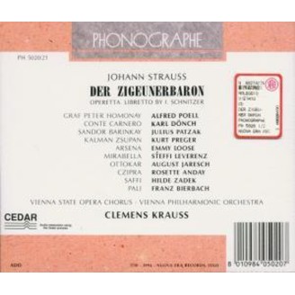 STRAUSS - Krauss - Der Zigeunerbaron (Le baron tzigane), opérette WoO RV..