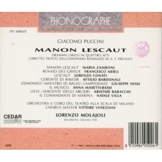 PUCCINI - Molajoli - Manon Lescaut..