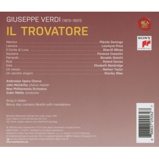 VERDI - Mehta - Il trovatore, opéra en quatre actes (version originale 1..