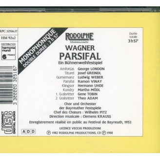 WAGNER - Krauss - Parsifal (! 2 CD mono double-durée)) !