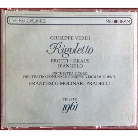VERDI - Molinari-Pradel - Rigoletto, opéra en trois actes live Trieste, 2 - 3 - 1961..