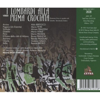 VERDI - Wolf-Ferrari - I Lombardi alla prima crociata (Les Lombards à la..