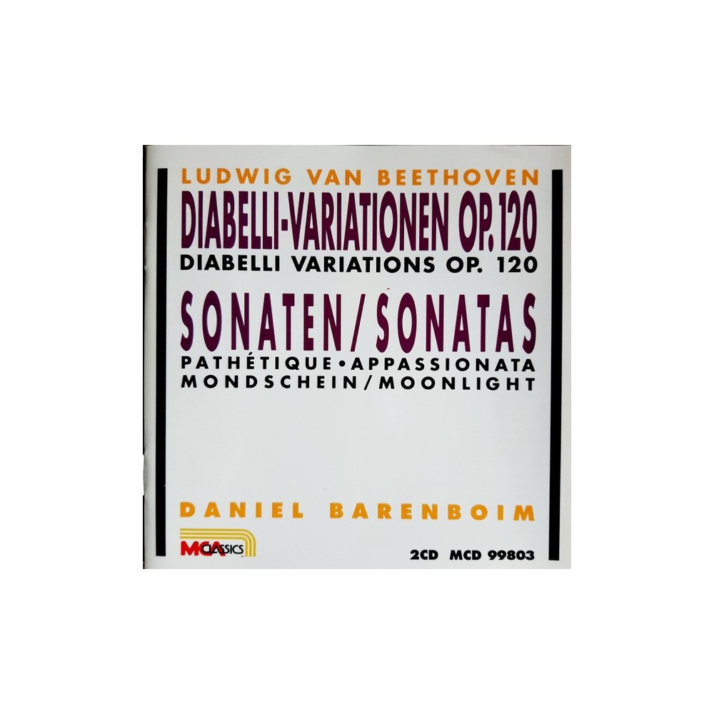 BEETHOVEN - Barenboim - Variations Diabelli, trente-trois variations pou..