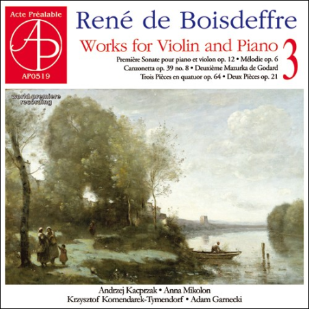 BOISDEFFRE - Mikolon - Sonate pour violon et piano n°1 op.12..