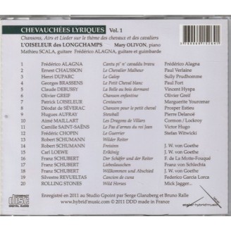 Chevauchées Lyriques Vol.1 Chansons, Airs et lieder sur le thème des chevaux et des cavaliers