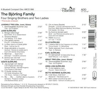 The Björling Family - 4 Singing Brothers and 2 Ladies